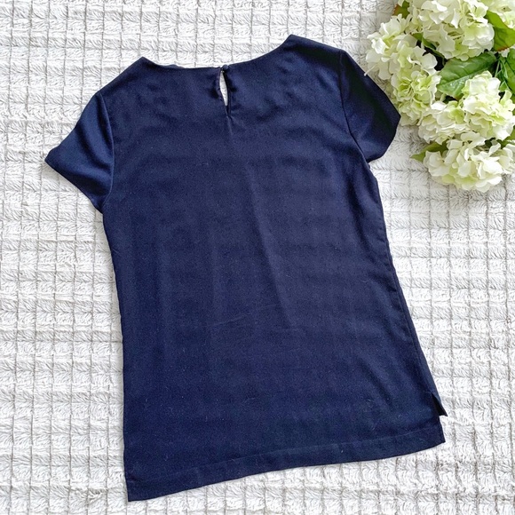 J Crew Navy Top - Picture 2 of 3